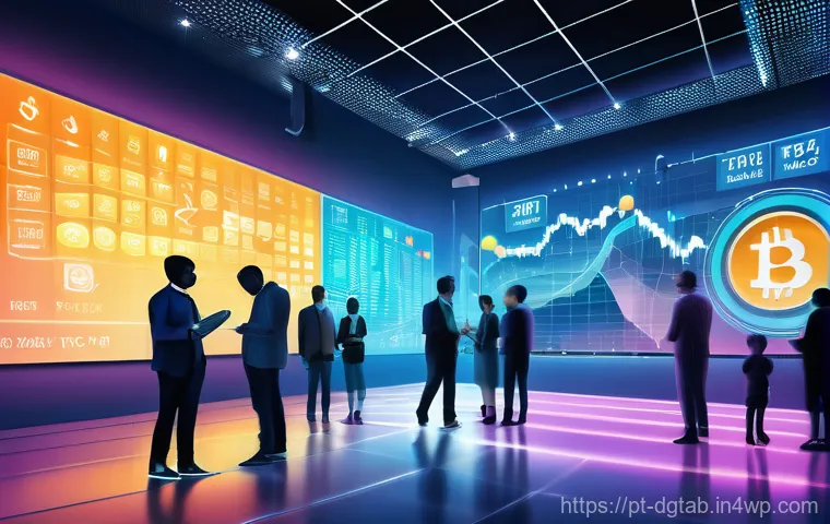 디지털 자산의 가격 결정 메커니즘 - A vibrant and dynamic digital illustration depicting the intricate "Dance of Values" in the cryptocu...