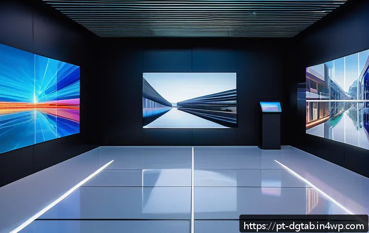 디지털 희소성의 시장 가치 변동 - A futuristic digital art gallery showcasing exclusive NFT artworks displayed on sleek transparent sc...