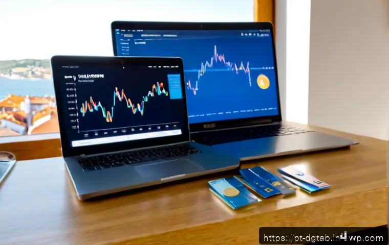 Home 17 디지털 자산의 가치를 올리는 요소 - Photorealistic close-up of a secure hardware wallet beside a modern laptop displaying abstract risin...